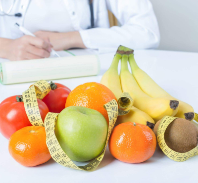 Physician and Bowl of Fruit